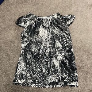 Black and white blouse